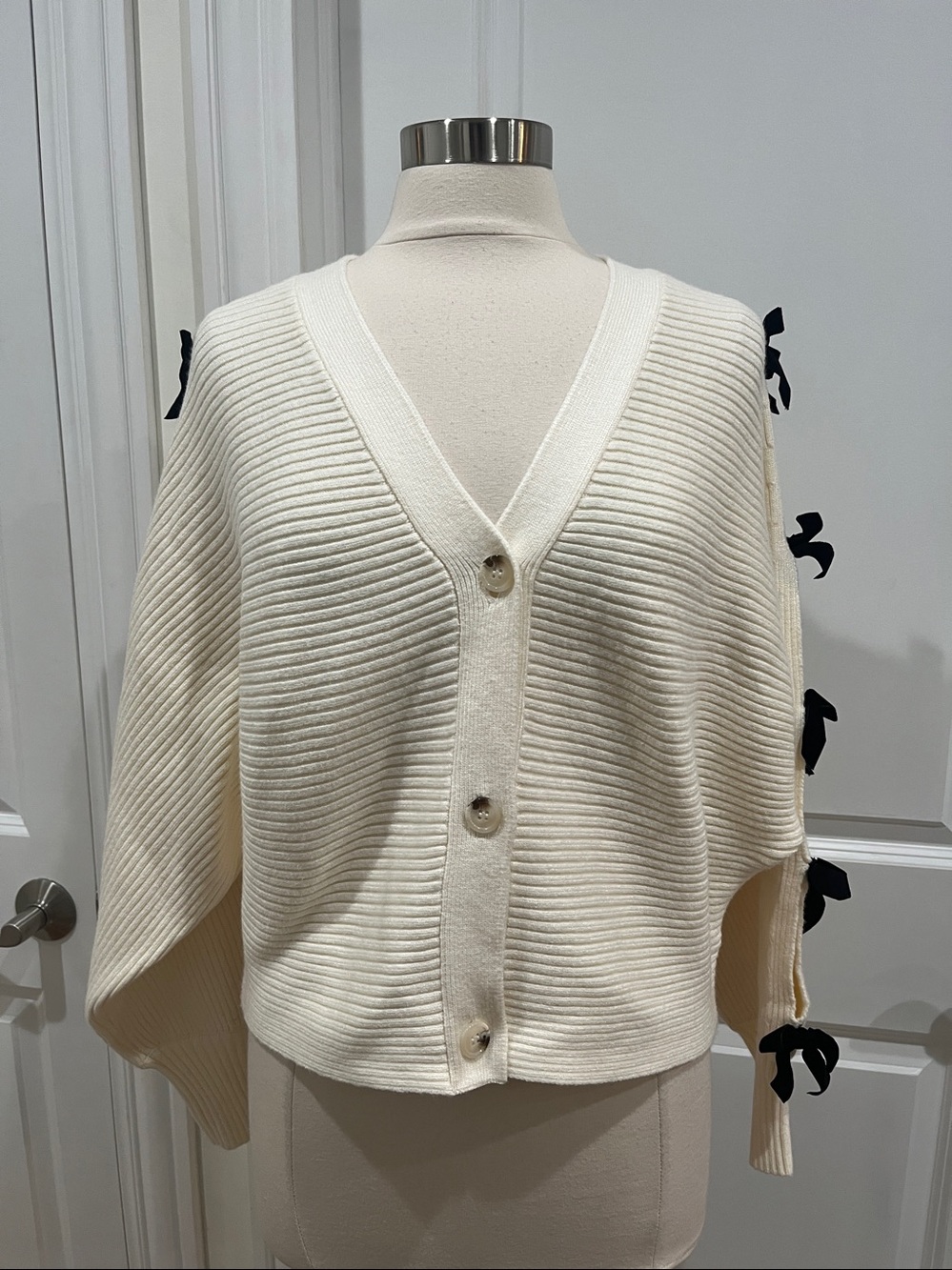 Vici Sweet Darling Bow Embellished Cardigan Sweater - Picture 4 of 16